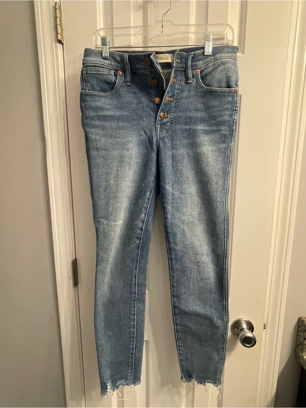 Madewell 10" High-Rise Skinny Jeans Button-Front Edition Raw Hem